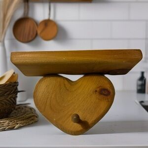 Wooden Heart Shelf